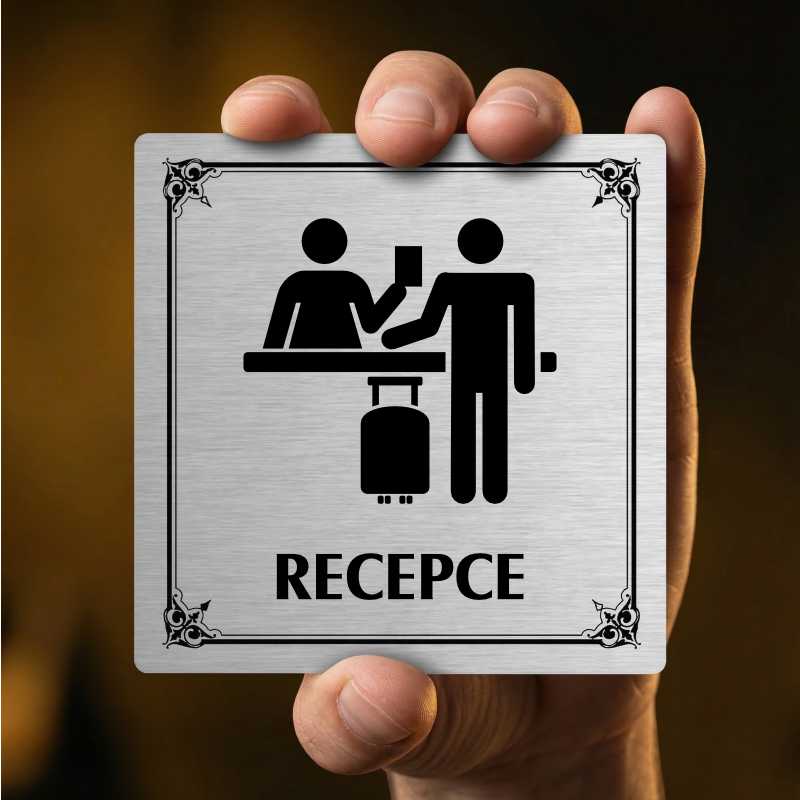 Recepce, 118x118mm, bílá, Texas